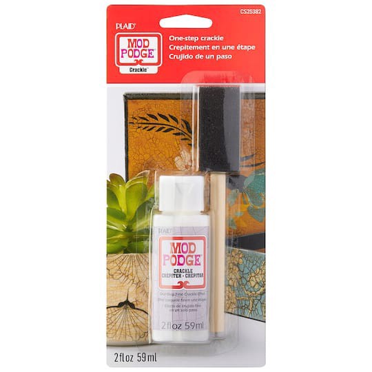 slide 1 of 6, Mod Podge Crackle & Brush Set, 2 fl oz