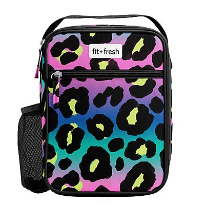 slide 1 of 1, Fit & Fresh Rivers Bold Leopard Lunch Bag, 1 ct