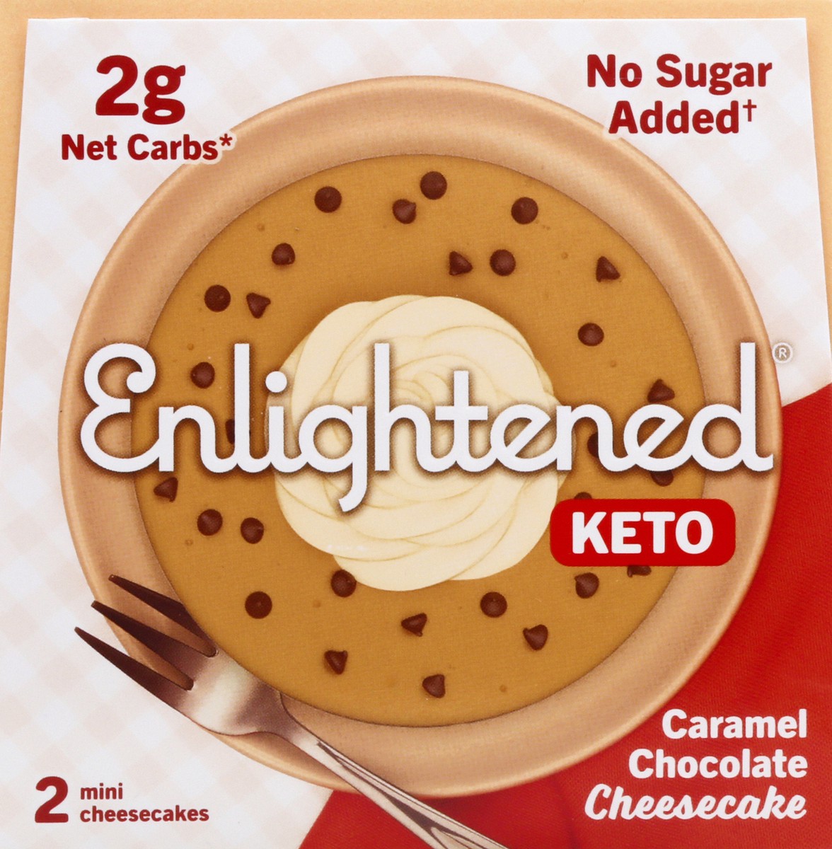 slide 12 of 13, Enlightened Keto Mini Caramel Chocolate Cheesecakes 2 ea, 2 ct