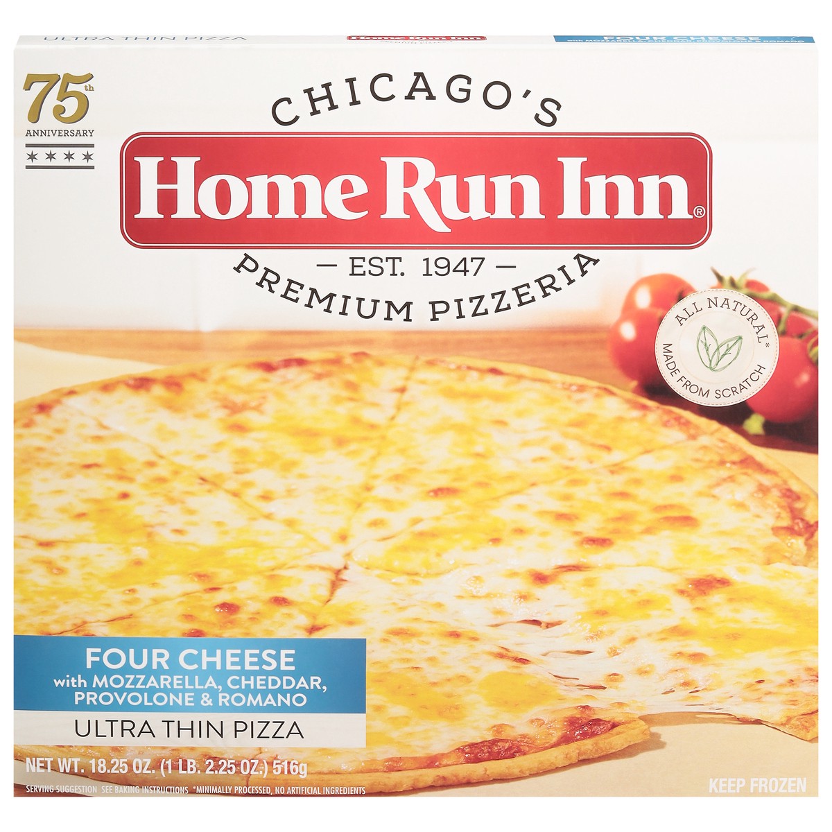 slide 13 of 13, Home Run Inn Ultra Thin Four Cheese Pizza 18.25 oz, 18.25 oz