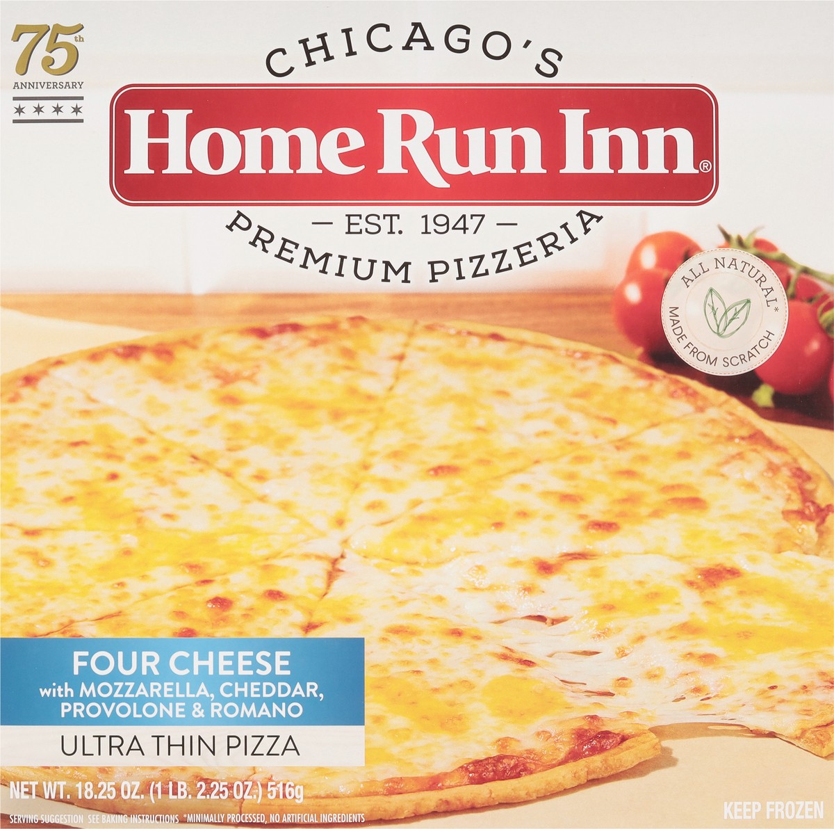 slide 10 of 13, Home Run Inn Ultra Thin Four Cheese Pizza 18.25 oz, 18.25 oz