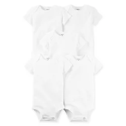 carter's Preemie Short Sleeve Bodysuits - White