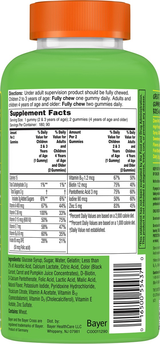 slide 3 of 7, Flintstones The Flintstones Kids' Complete Multivitamin Gummies - Sour - 180ct, 180 ct