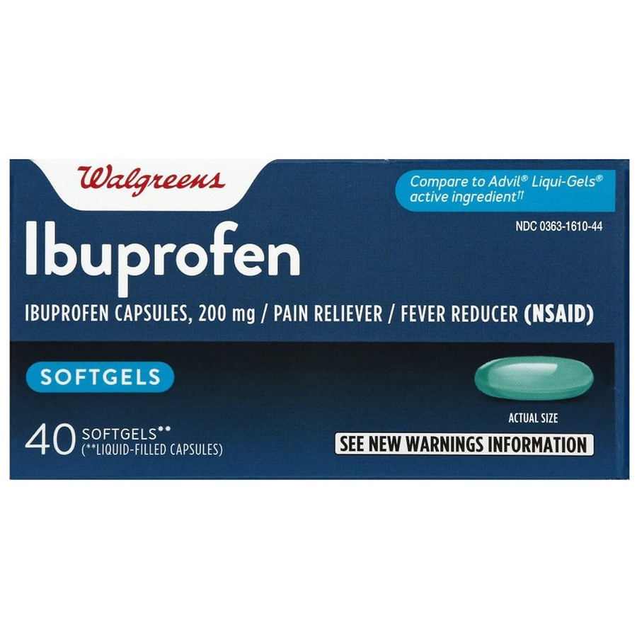 Walgreens Ibuprofen 200 mg Softgels 40 ct Shipt