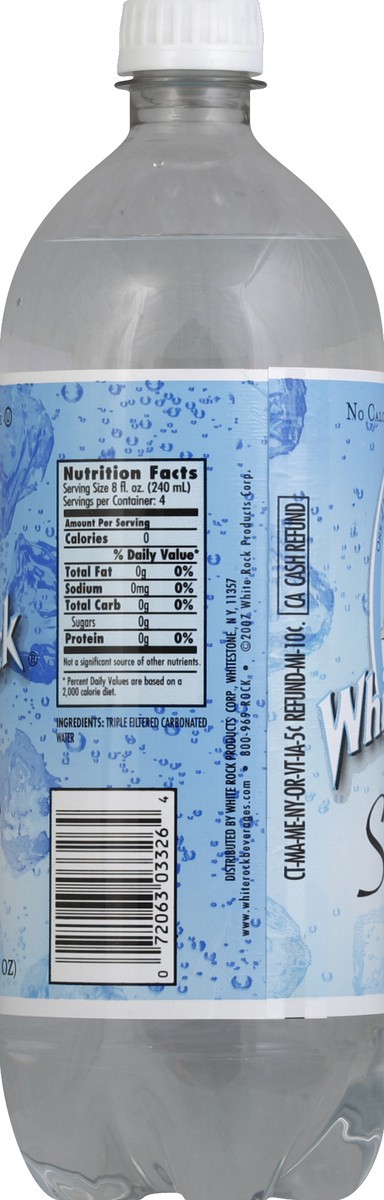 slide 2 of 4, White Rock Seltzer Water - 1 liter, 1 liter