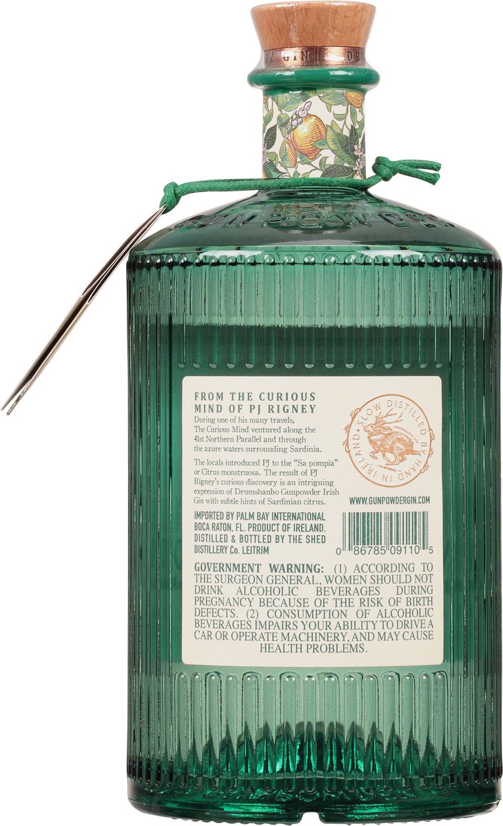 slide 5 of 7, Drumshanbo Gunpowder Irish Gin with Sardinian Citrus , 750ml, 750 ml