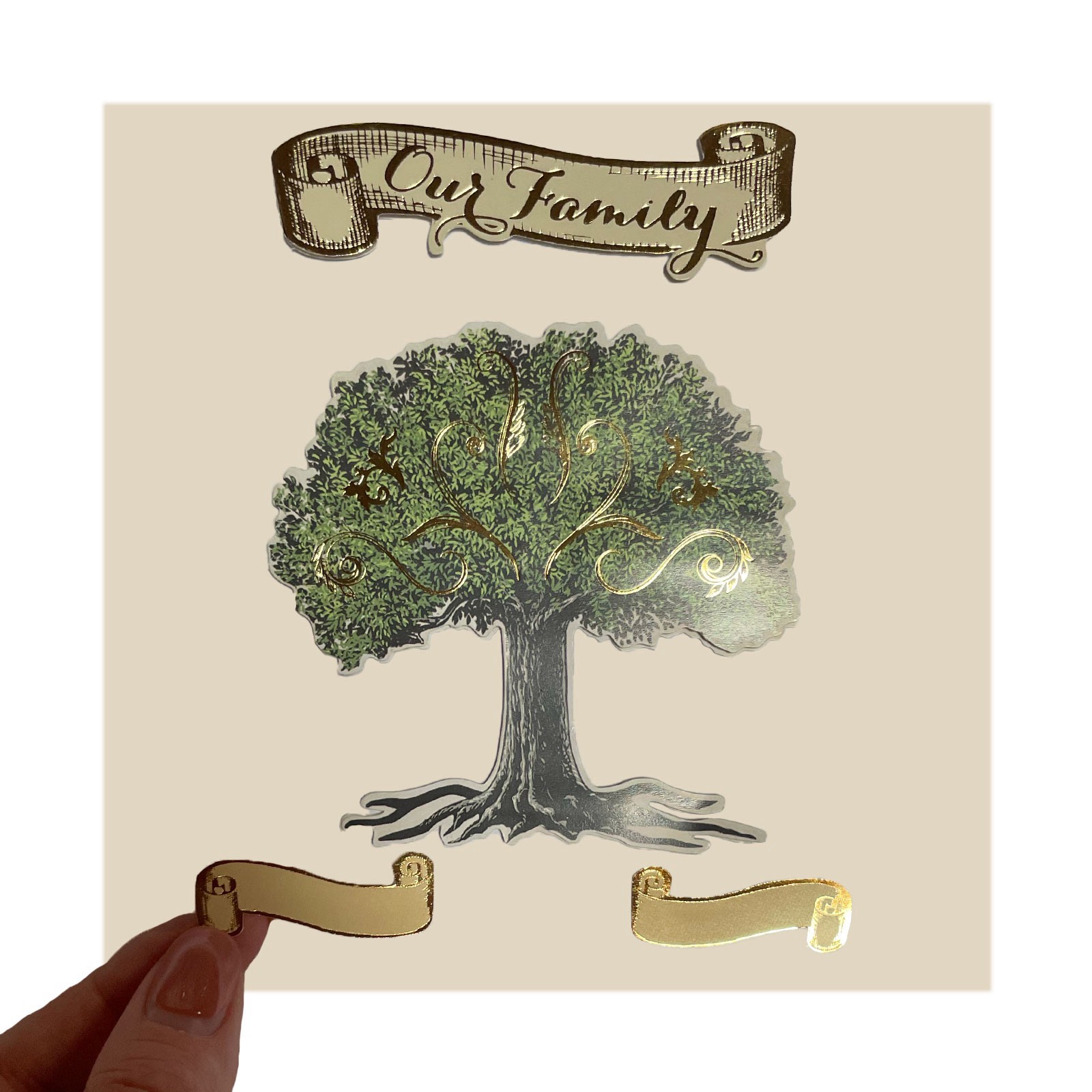 slide 5 of 5, Family Tree Stickers By Recollections, 4 in x 8.5 in
