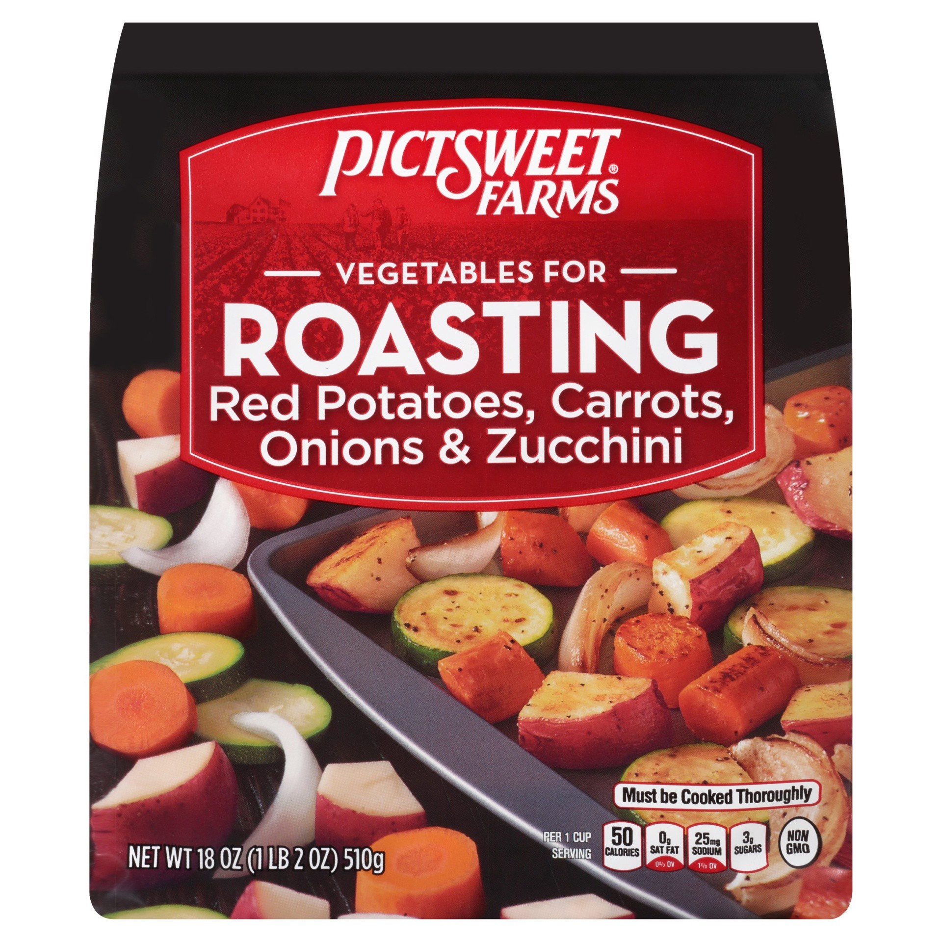 slide 1 of 3, Pictsweet Farms Vegetables for Roasting Red Potatoes, Carrots, Onions & Zucchini - 18 oz, 18 oz
