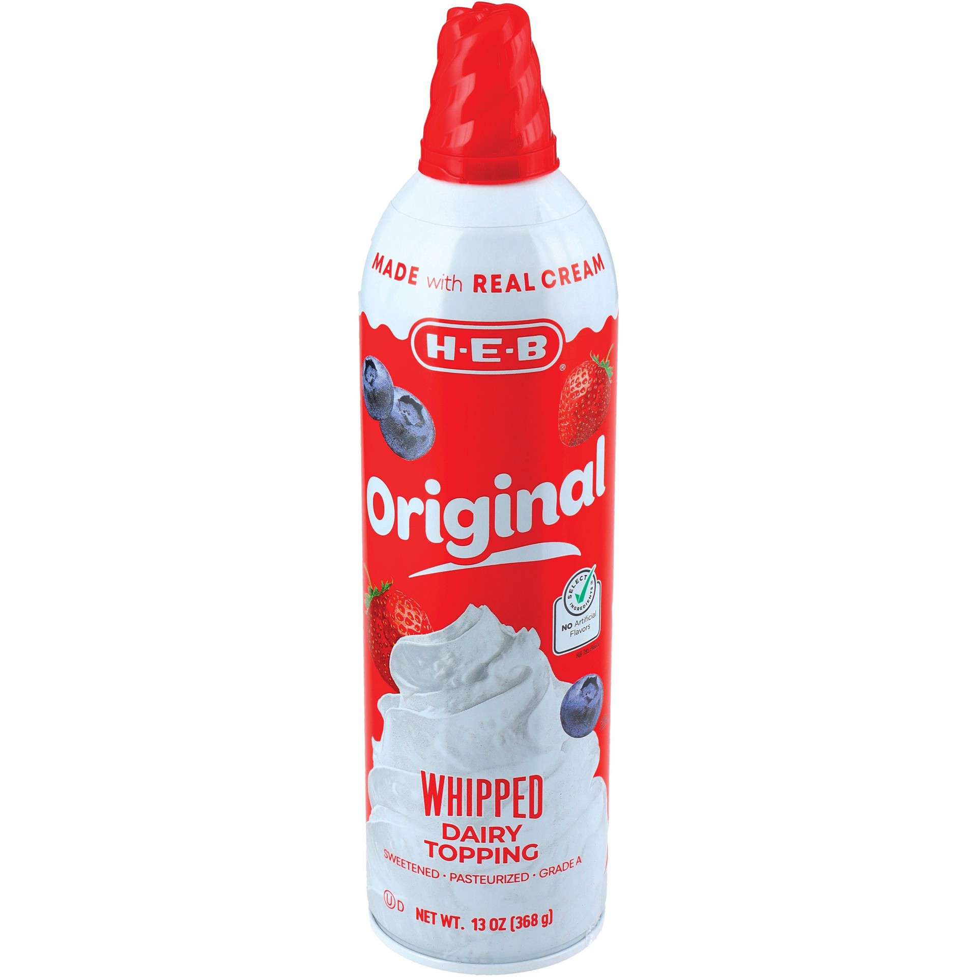 slide 1 of 1, H-E-B Real Original Dairy Whip, 13 oz