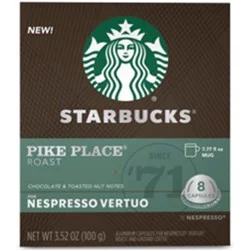 STARBUCKS by Nespresso Vertuo Line Pike Place Roast 8ct