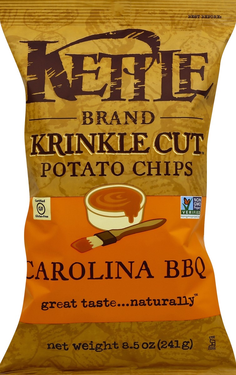 slide 5 of 5, Kettle Brand Krinkle Cut Potato Chips Carolina BBQ, 8.5 oz