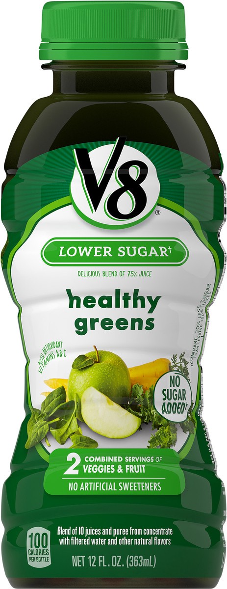 slide 1 of 5, V8 Lower Sugar Healthy Greens Juice - 12 fl oz, 12 fl oz