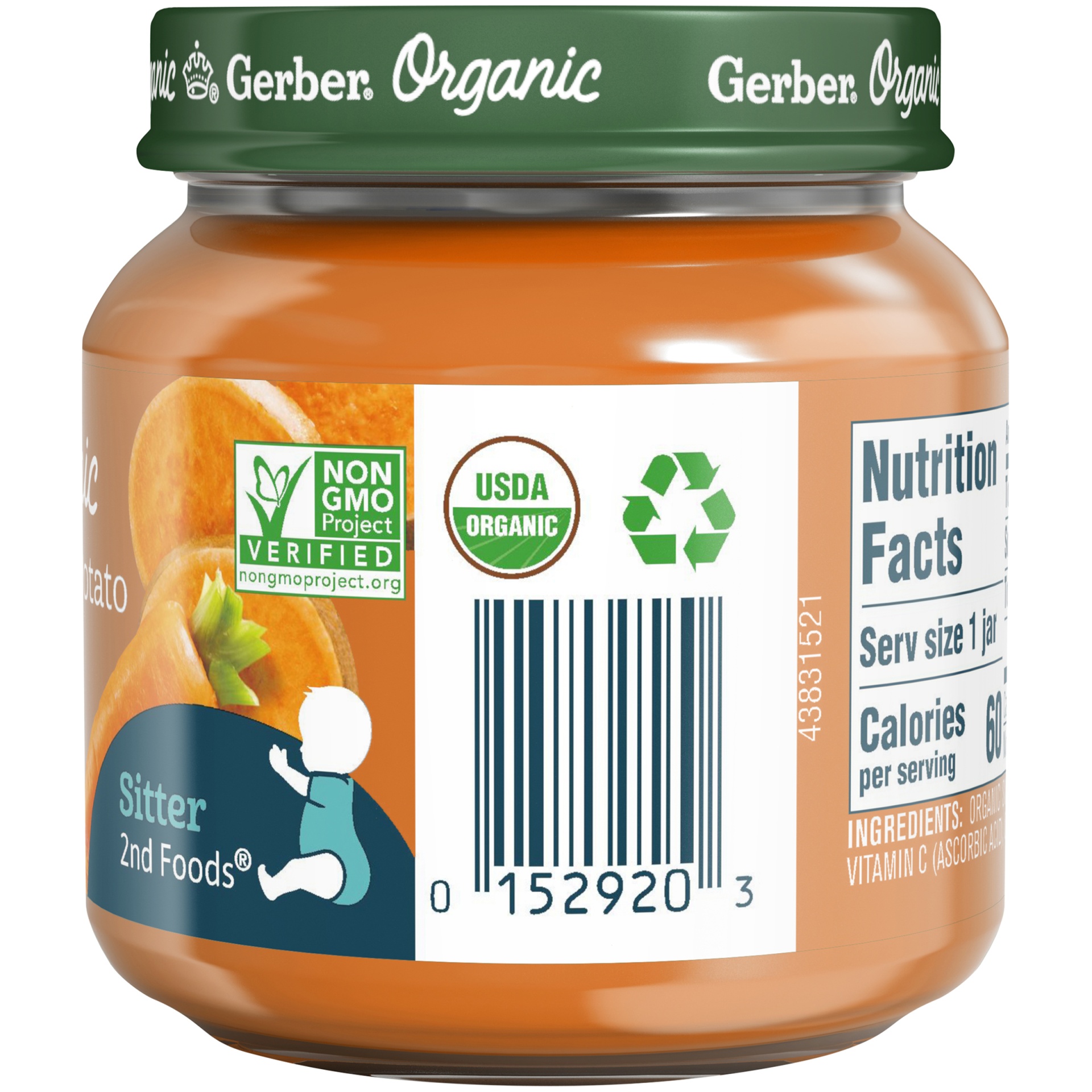 slide 4 of 6, Gerber Organic 2nd Foods Apple Sweet Potato & Carrot with Cinnamon, 4 oz