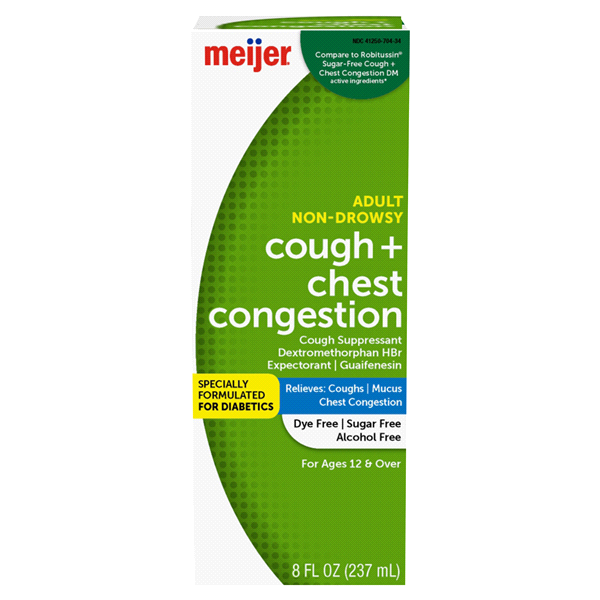 slide 1 of 1, Meijer Tussin Cough Syrup, Alcohol and Sugar Free, 8 oz