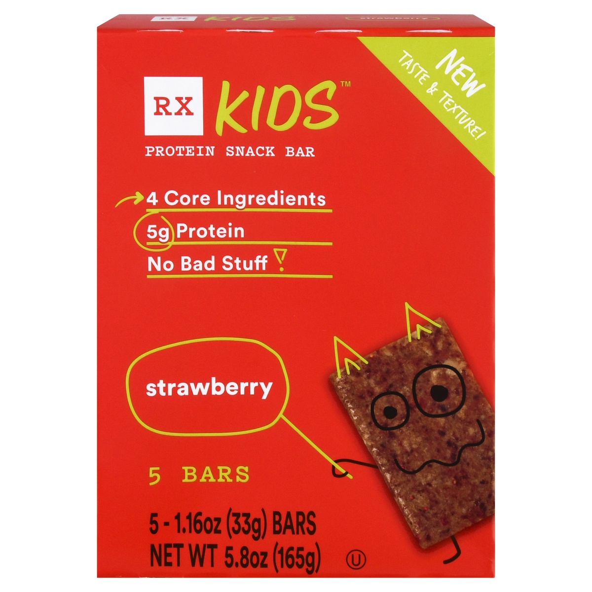 slide 1 of 1, RXBAR RX Kids Protein Snack Bar, Delicious Flavor, Strawberry, 5.8 oz
