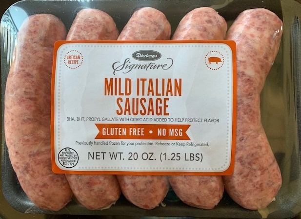 slide 1 of 1, Dierbergs Mild Pork Ital Sausage Links, 20 oz