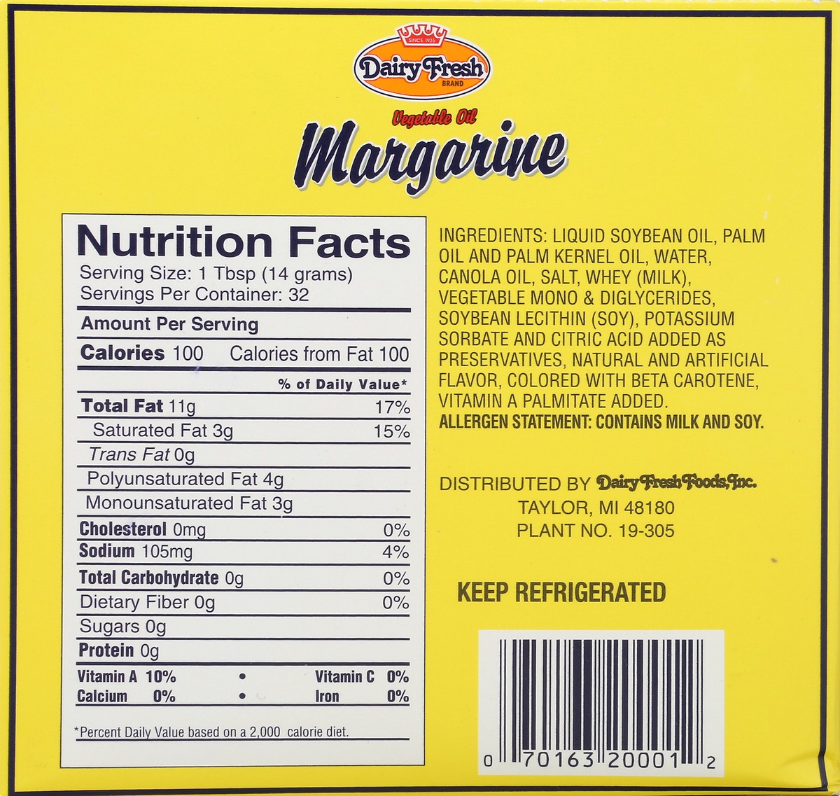 slide 9 of 13, Dairy Fresh Vegetable Oil Quarters Margarine 16 oz, 16 oz