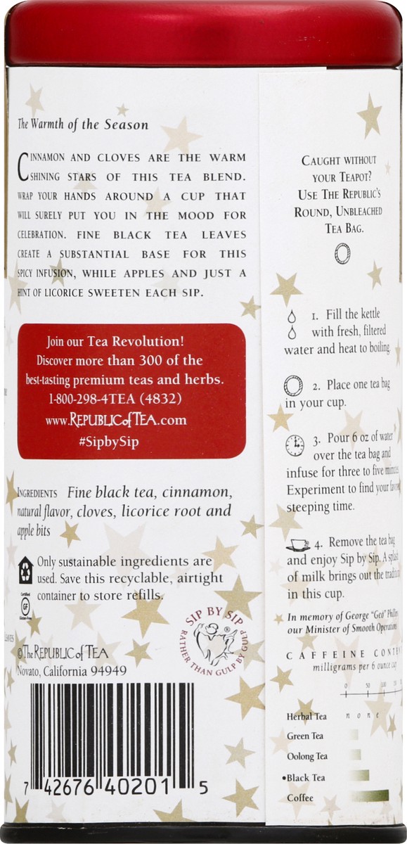 slide 8 of 9, The Republic of Tea Comfort And Joy Tea - 50 ct, 50 ct