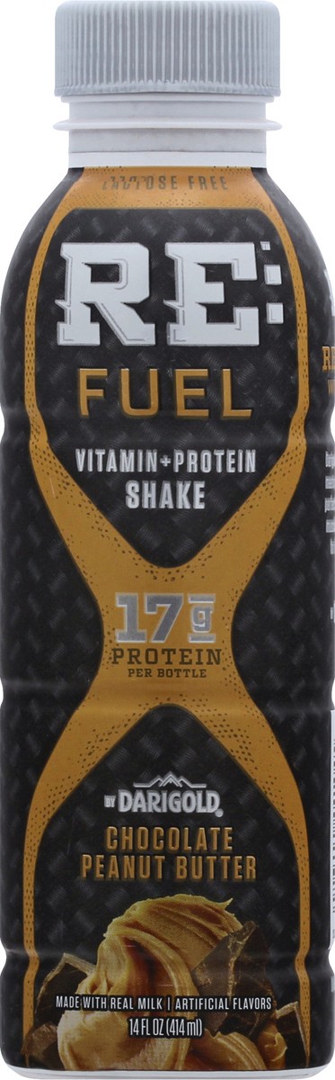 slide 1 of 13, RE Fuel Chocolate Peanut Butter Vitamin + Protein Shake 14 oz, 14 oz