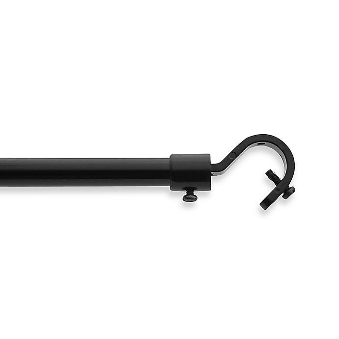 slide 1 of 3, Springs Window Fashions Adjustable Universal Round Add-a-Rod - Black, 1 ct