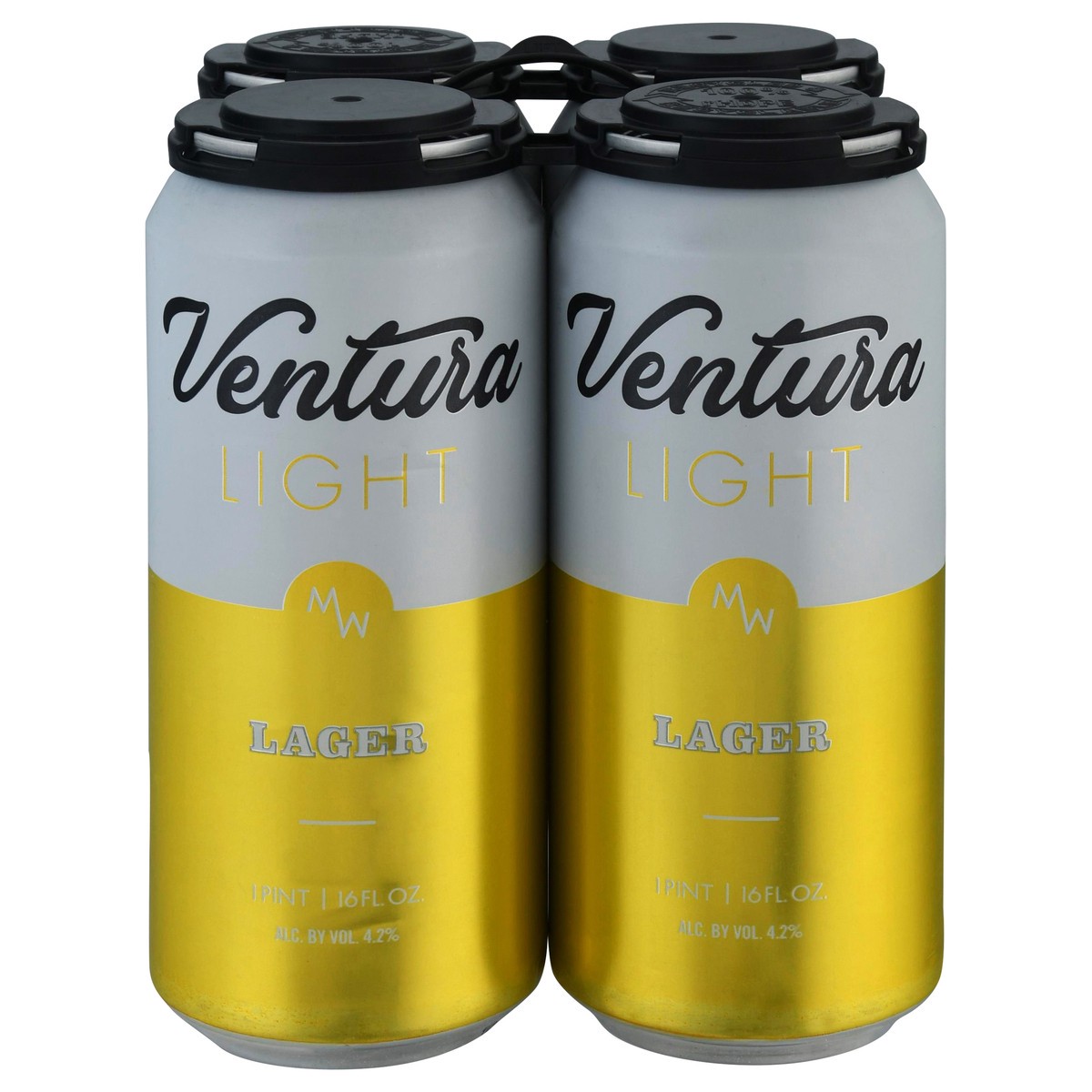 slide 2 of 4, Ventura Light Lager Beer 4 Cans 16 fl oz Can 4 ea, 4 ct; 16 oz