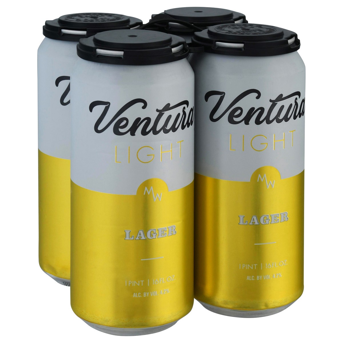 slide 3 of 4, Ventura Light Lager Beer 4 Cans 16 fl oz Can 4 ea, 4 ct; 16 oz