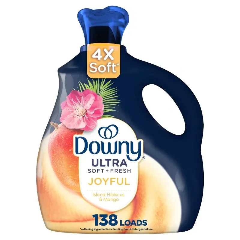 slide 1 of 11, Downy Ultra Soft + Fresh Fabric Softener, 138 Loads - Joyful, 93 oz