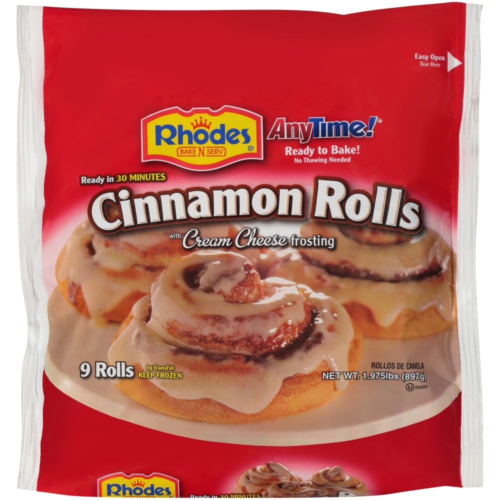 slide 1 of 1, Rhodes Anytime Cinnamon Rolls Bag, 32 oz