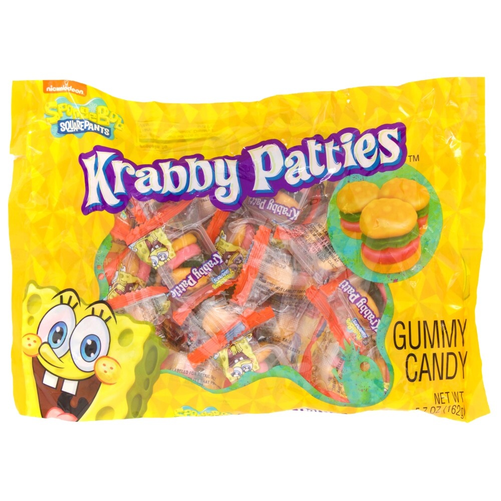 slide 1 of 1, SpongeBob SquarePants Krabby Patties Gummies (Where Available), 5.7 oz