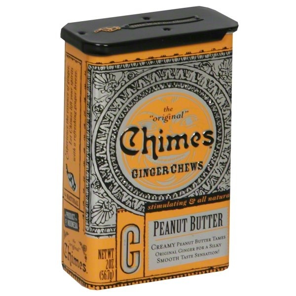 slide 1 of 1, Chimes Ginger Chews Peanut Butter, 2 oz