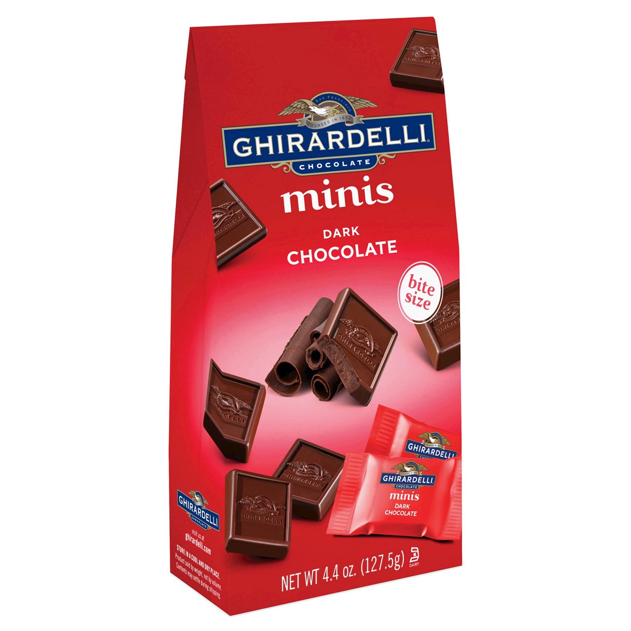 slide 1 of 2, Ghirardelli Minis Dark Chocolate Squares, 4.4 oz