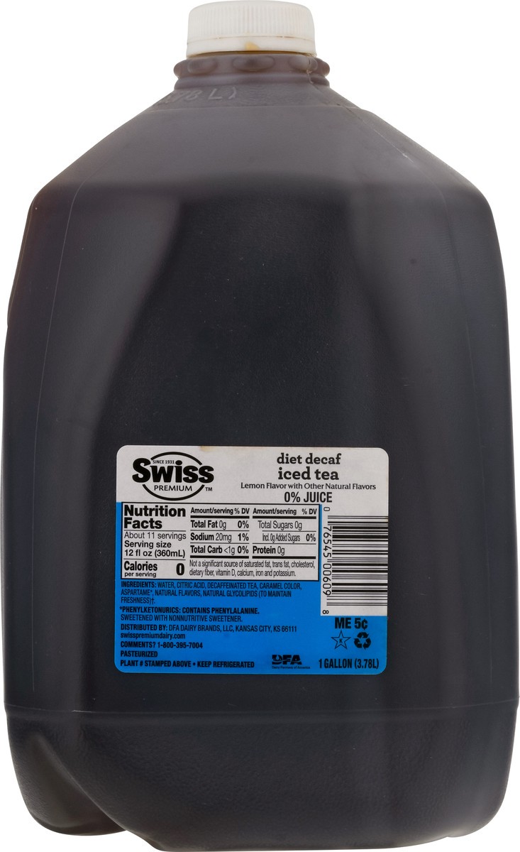 slide 5 of 13, Swiss Premium Diet Decaf Lemon Flavor Iced Tea - 1 gal, 1 gal