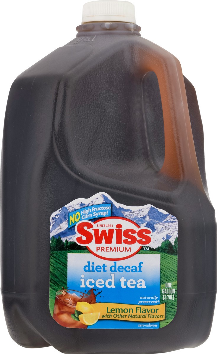 slide 7 of 13, Swiss Premium Diet Decaf Lemon Flavor Iced Tea - 1 gal, 1 gal