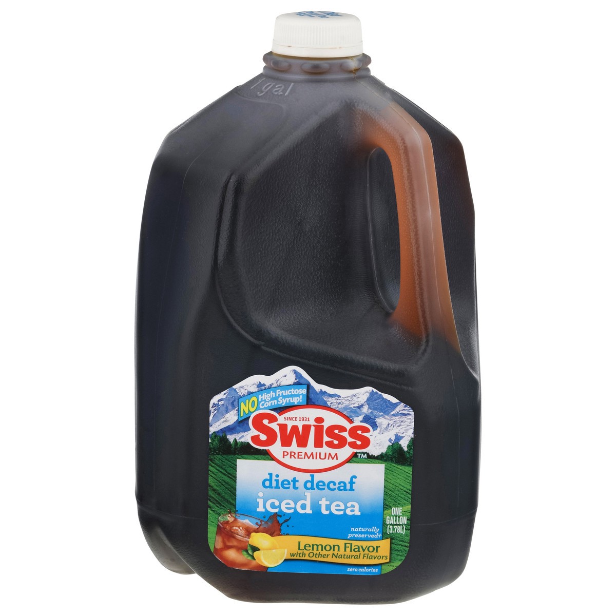 slide 1 of 13, Swiss Premium Diet Decaf Lemon Flavor Iced Tea - 1 gal, 1 gal