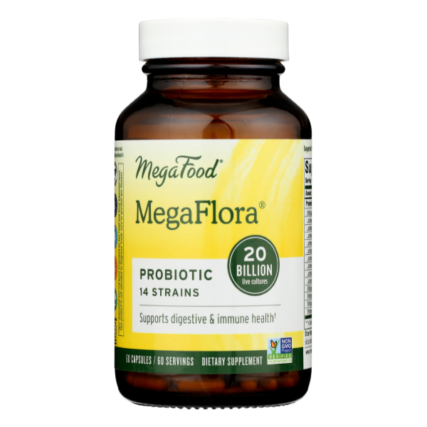 slide 1 of 1, MegaFood Megaflora (Veggie Caps), 60 ct