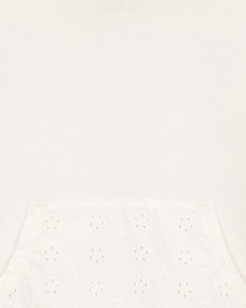 slide 2 of 2, Oshkosh Toddler French Terry Eyelet Hoodie - Cream Cream 4T, 1 ct