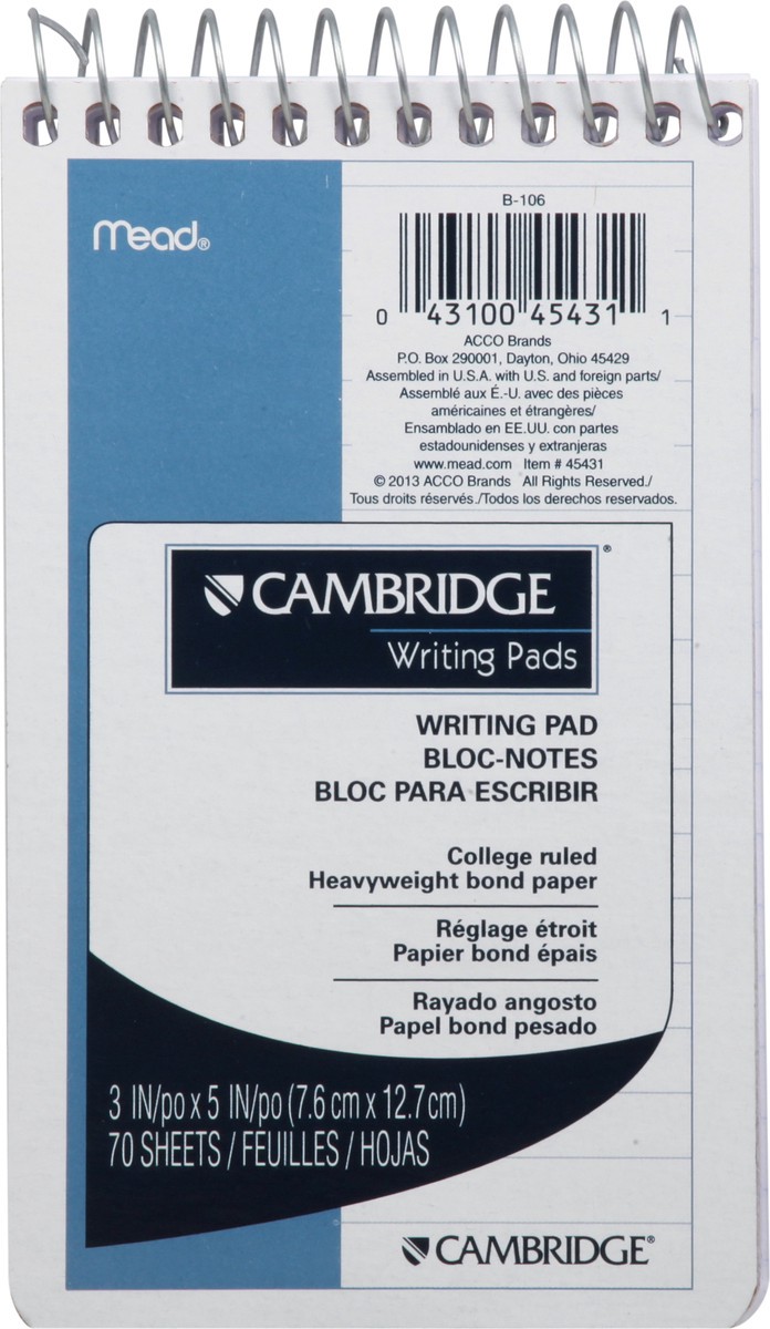 slide 4 of 12, Mead Cambridge Wirebound Memo Book, 1 ct