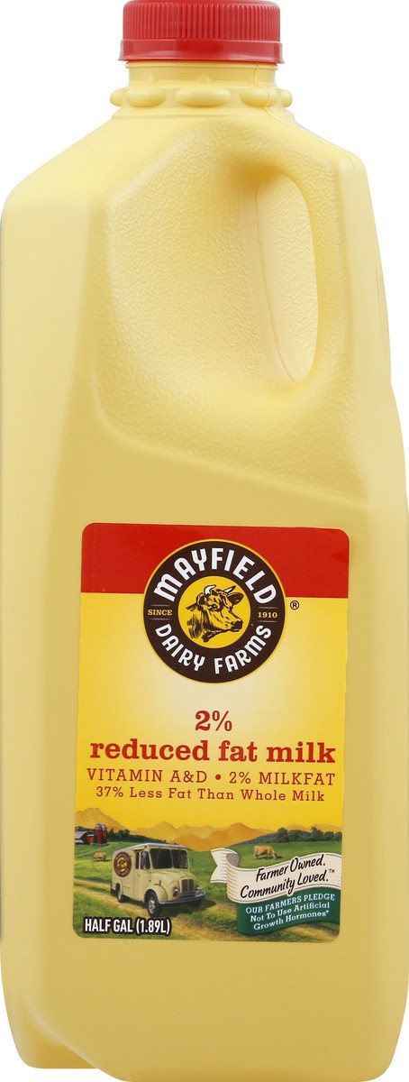 slide 5 of 6, Mayfield 2% Milk with Vitamin A and Vitamin D, Reduced Fat Milk Half Gallon - 1 Jug, 1/2 gal