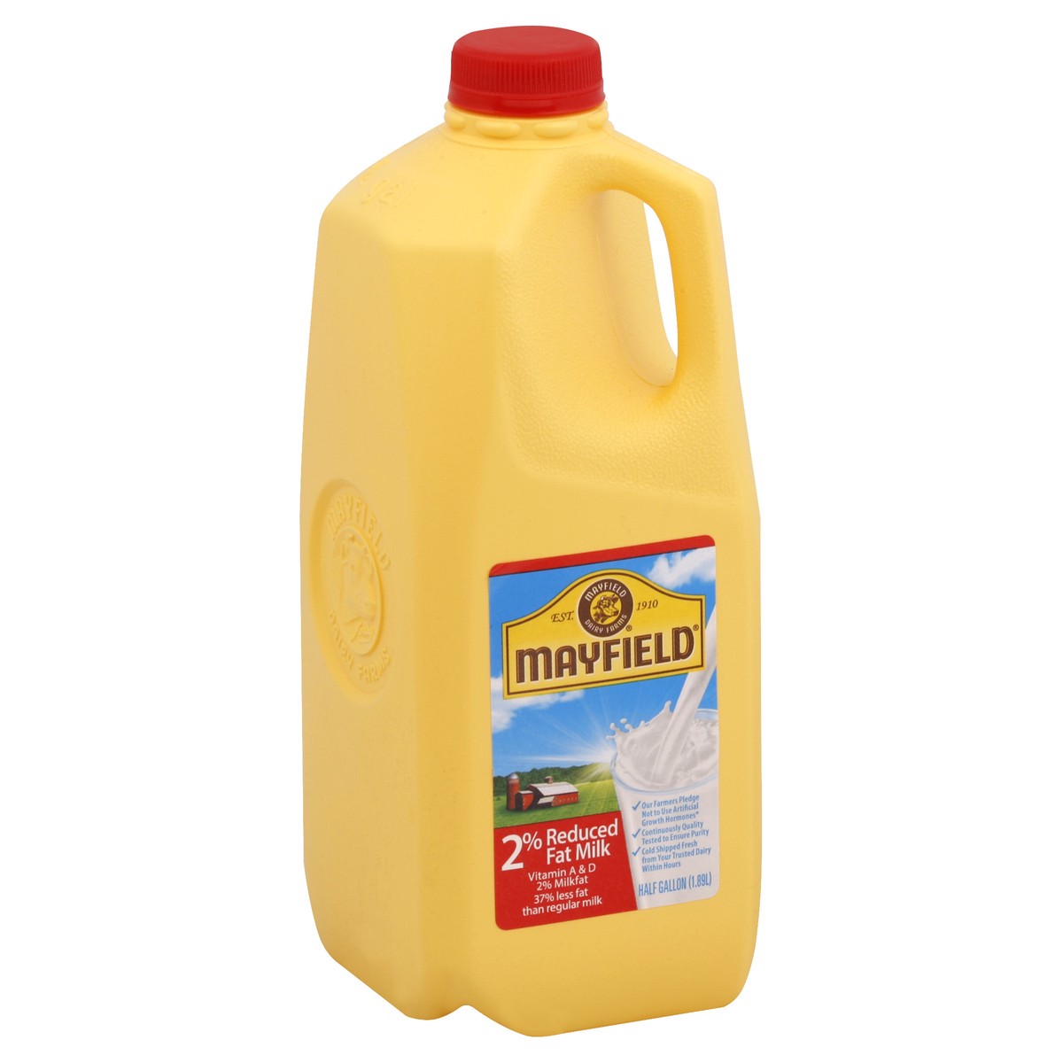 slide 1 of 6, Mayfield 2% Milk with Vitamin A and Vitamin D, Reduced Fat Milk Half Gallon - 1 Jug, 1/2 gal