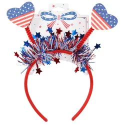 Fantasia Accessories Patriotic Headband - Flag Printed Hearts