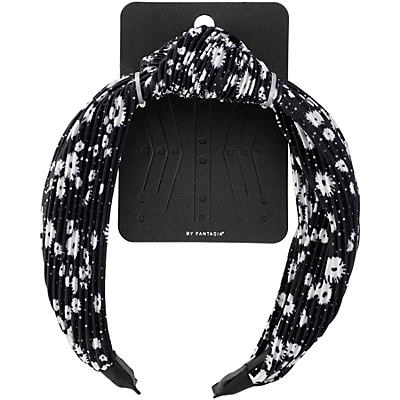 slide 1 of 1, Accessory Choices Pleated Print Center Knot Headband, 1 ct