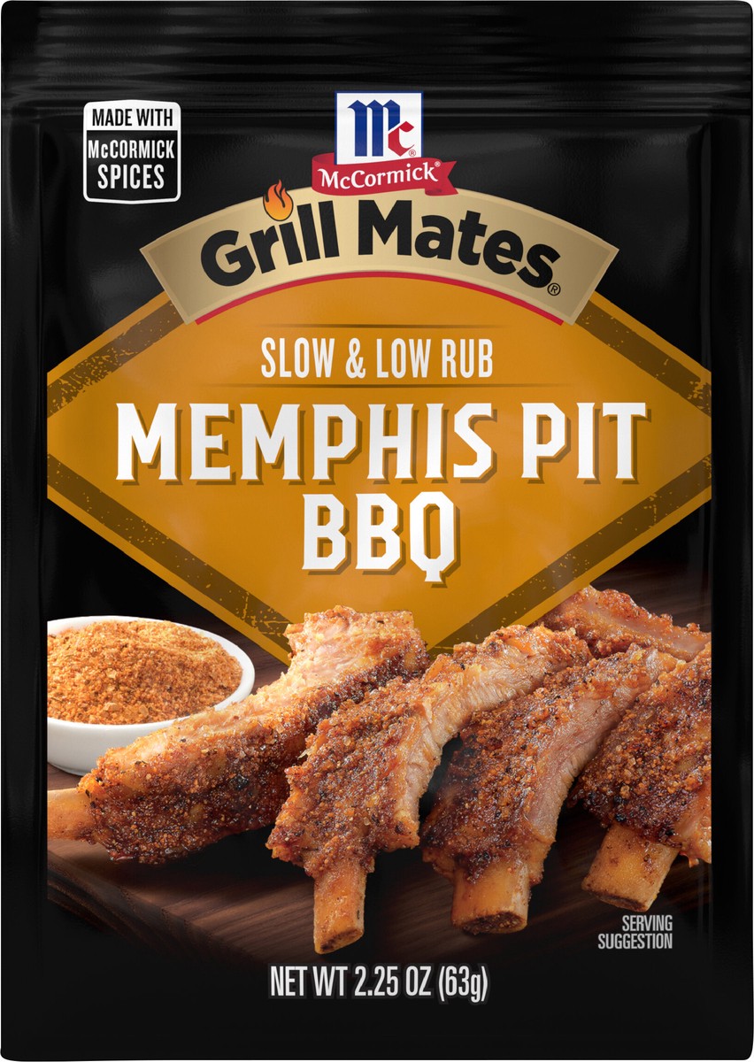 slide 2 of 9, McCormick Grill Mates Slow & Low Memphis Pit BBQ Rub, 2.25 oz, 2.25 oz