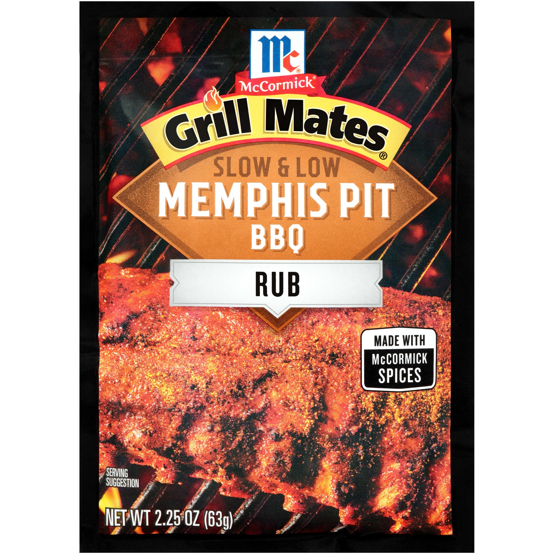 McCormick Grill Mates Slow & Low Memphis Pit BBQ Rub 2.25 oz Shipt