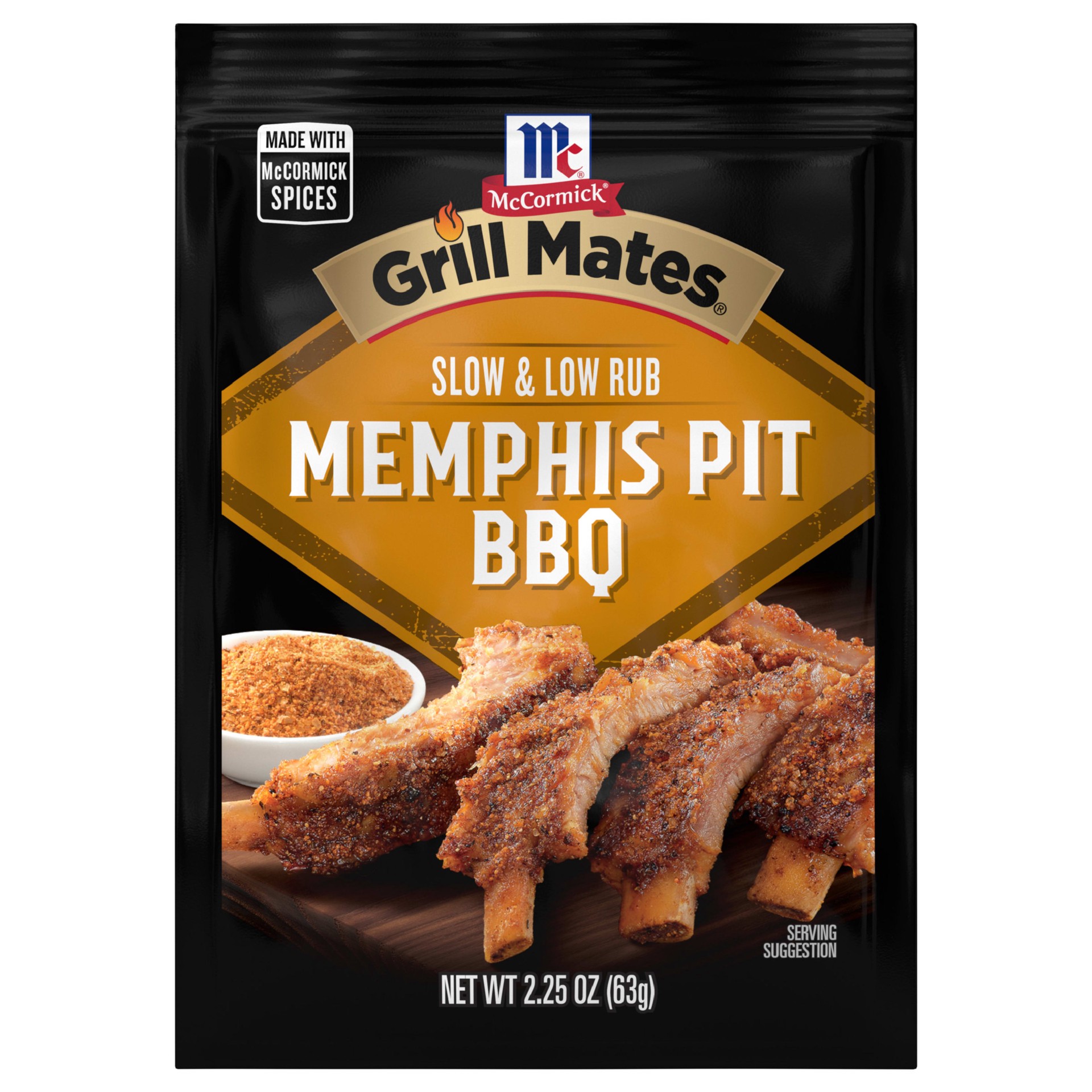 slide 1 of 9, McCormick Grill Mates Slow & Low Memphis Pit BBQ Rub, 2.25 oz, 2.25 oz