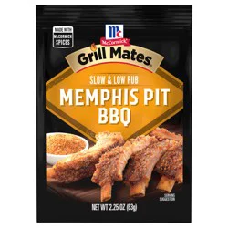 McCormick GRILL MATES Slow & Low Memphis Pit BBQ Rub, 2.25 oz