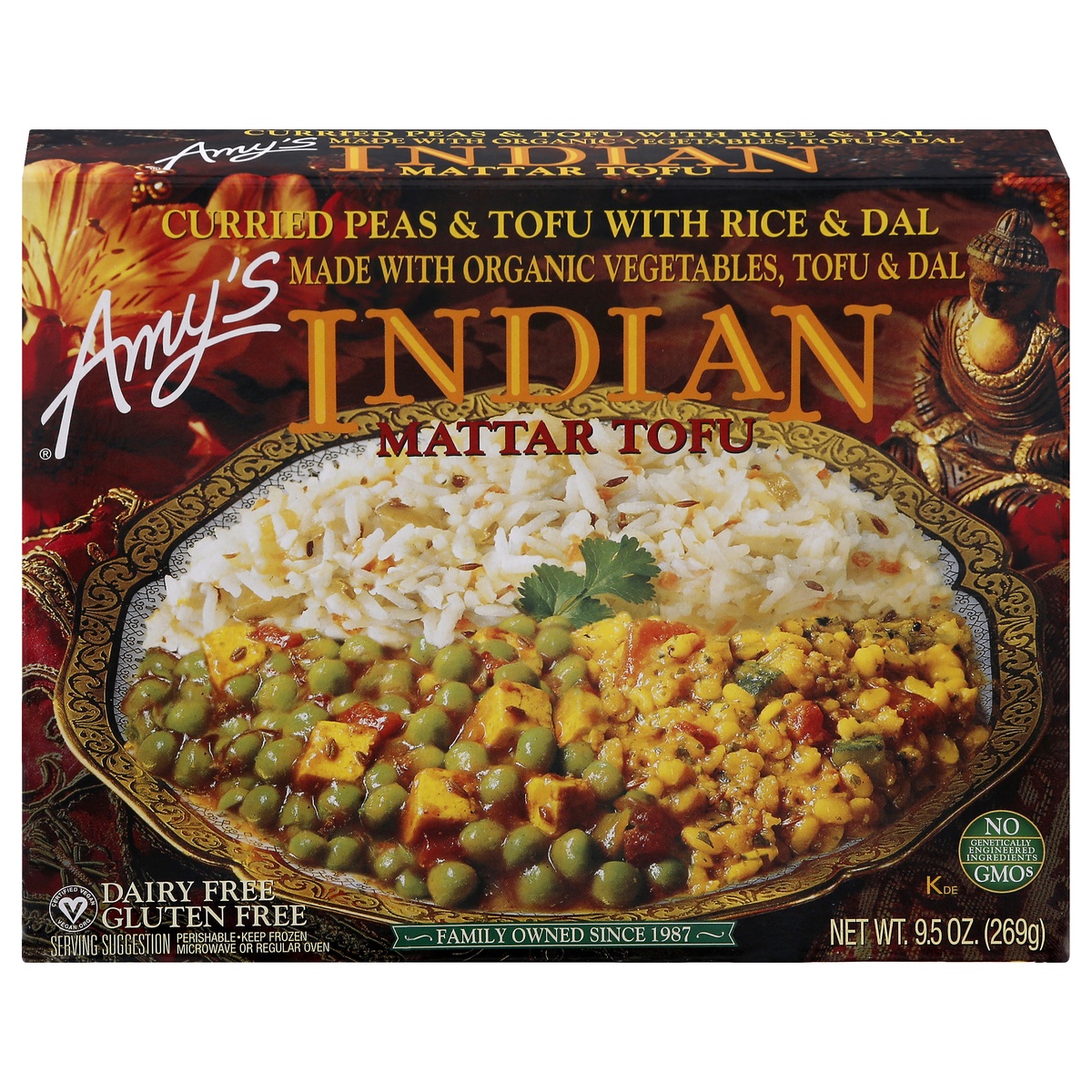 slide 1 of 1, Amy's Indian Mattar Tofu, 9.5 oz