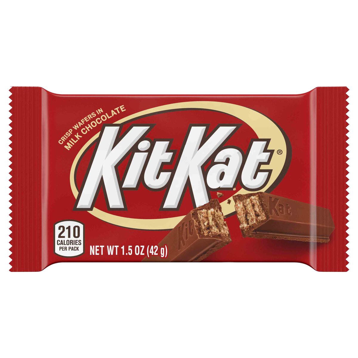 slide 1 of 7, KIT KAT Candy Bar, Chocolate, Milk Chocolate, Wafers, 1.5 oz