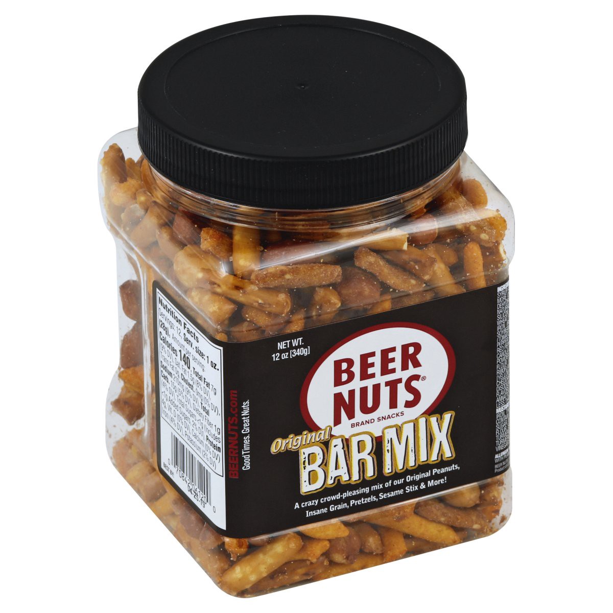 slide 1 of 1, BEER NUTS Bar Mix, 12 oz