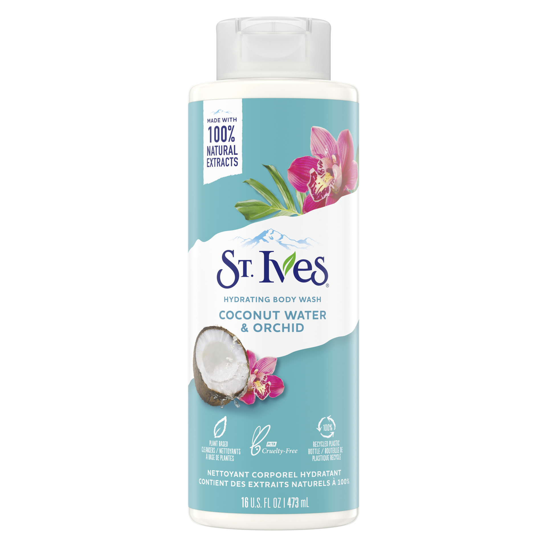 slide 3 of 4, St. Ives Coconut Water & Orchid Hydrating Body Wash, 16 oz