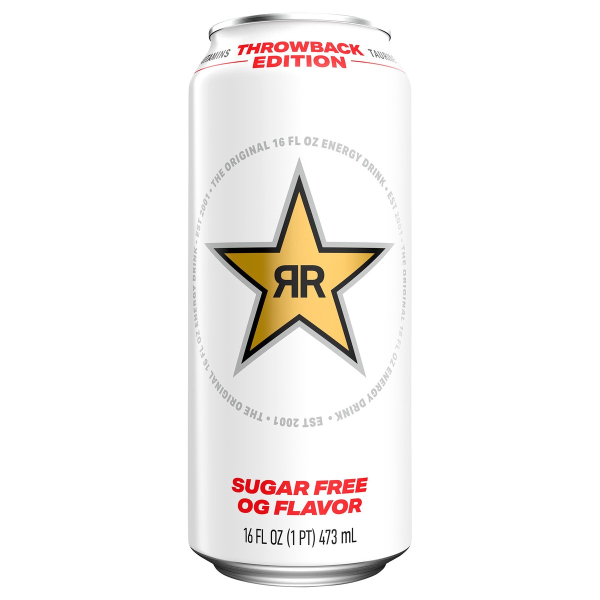 slide 1 of 7, Rockstar Energy Rockstar Sugar Free Energy Drink 16 Fl Oz Can, 16 fl oz